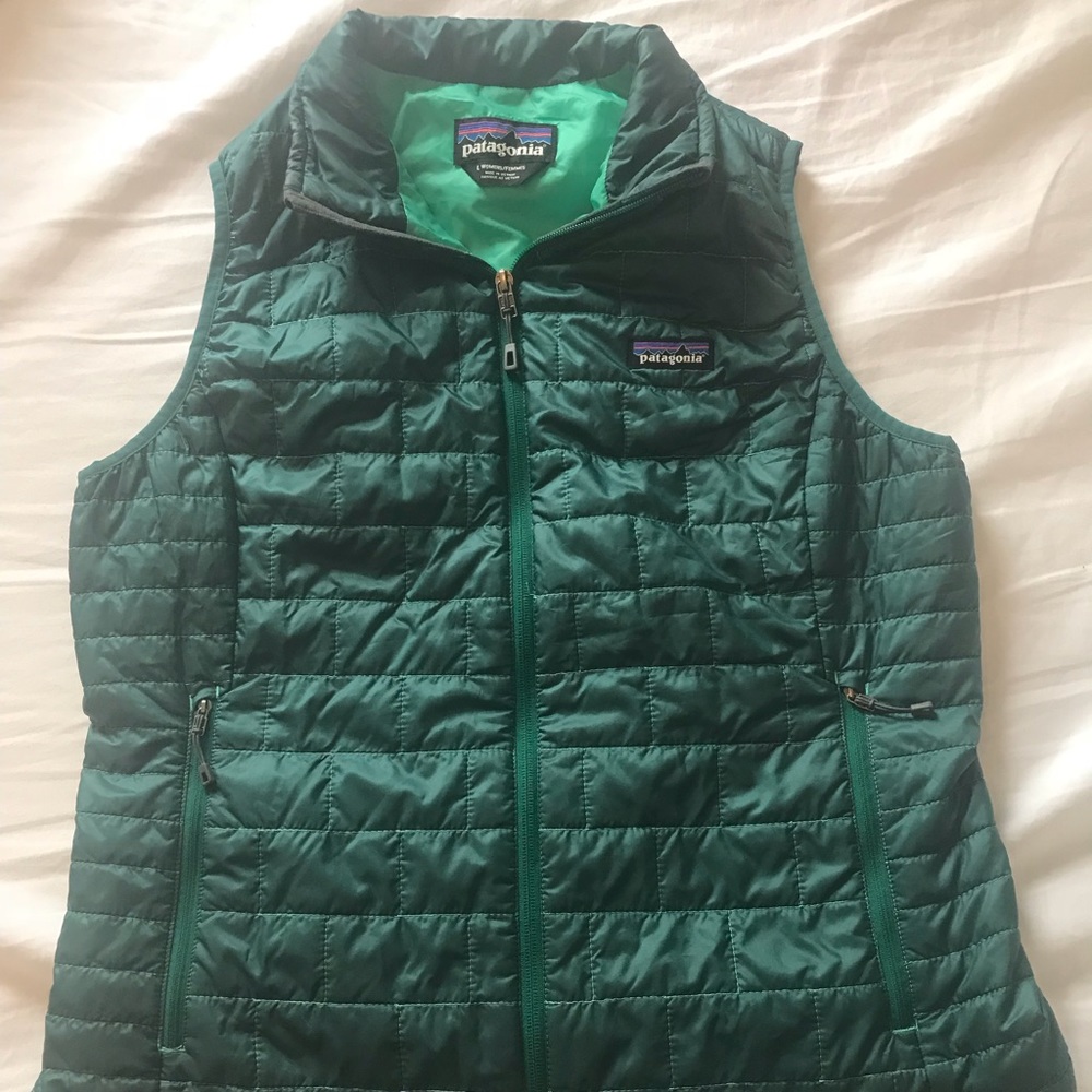 Patagonia Micro Puff Vest Size L - turquoise blue